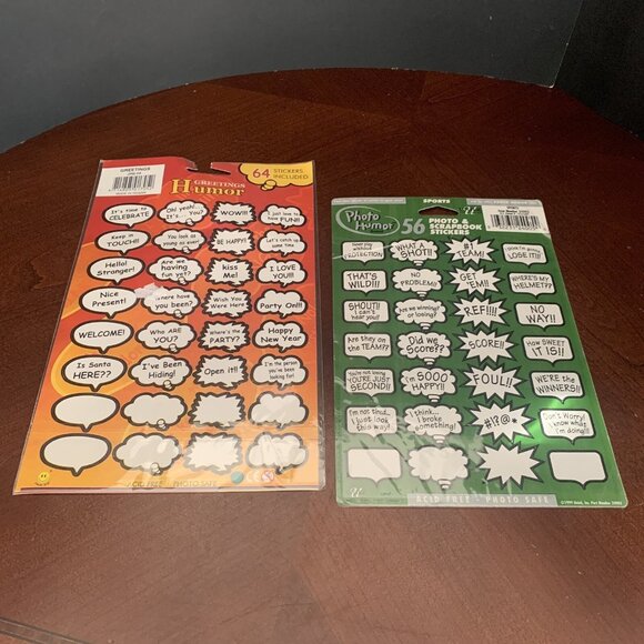 Assorted Sticker Lot - Assorted Brands & Themes Christmas, Peace, Sports, Foil - Picture 9 of 16